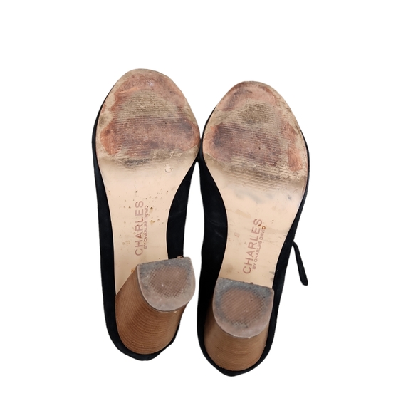 Charles by Charles David Black Suede Mary Jane Heels Size 8.5 - Picture 9 of 10